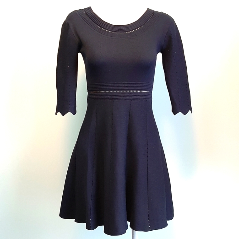 🅱️🅾️G🅾️ Cotton polyester blend black knits dress